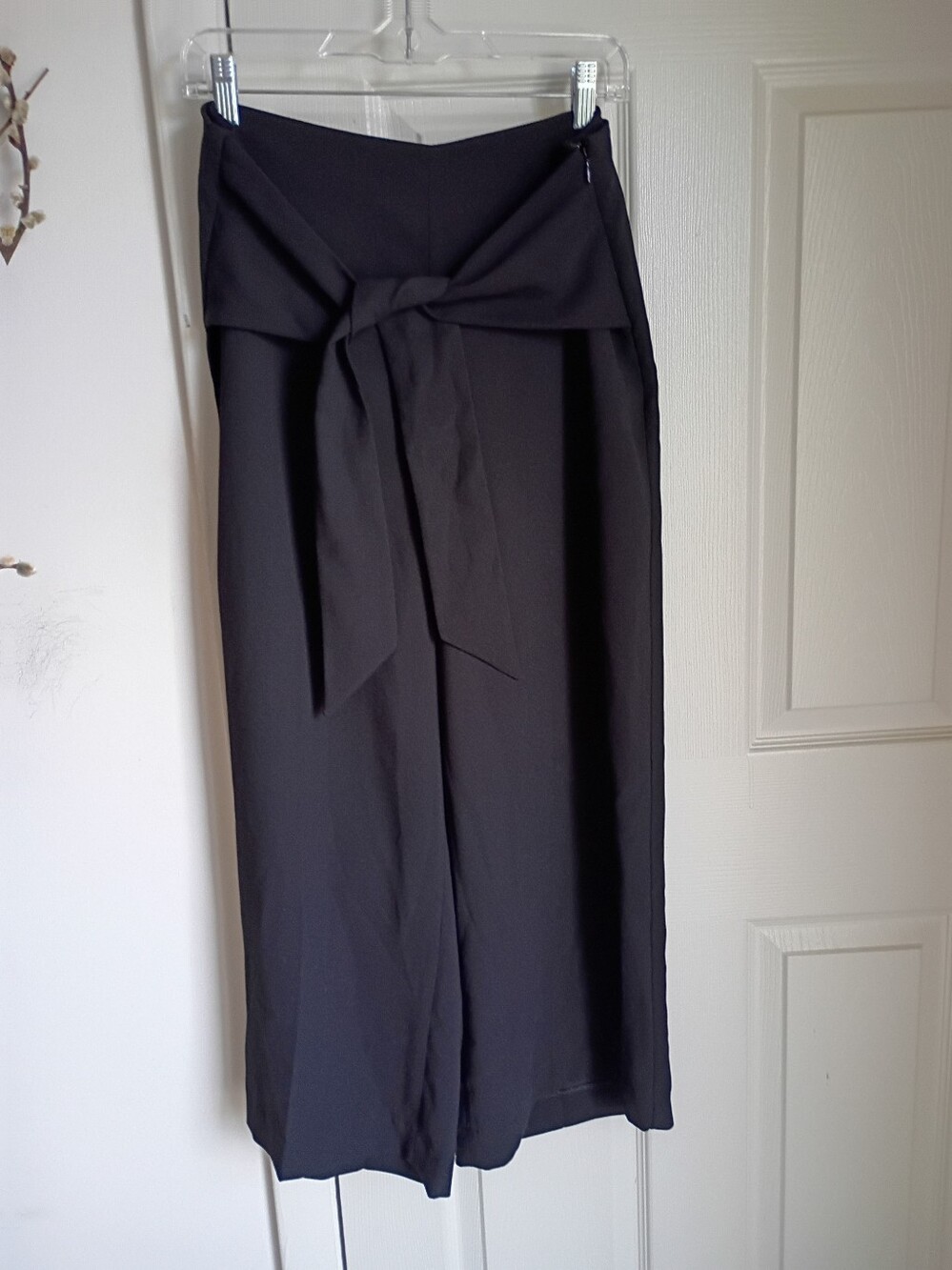 Express Size 12 Cropped Culottes High Rise Pants High Waist Black